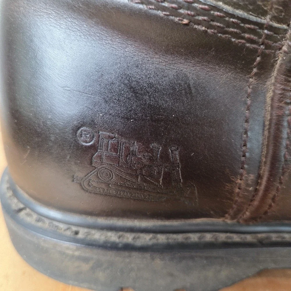 CAT Caterpillar Revolver P72191 Mens 11.5 Wide Brown Leather Pull On Work Boots